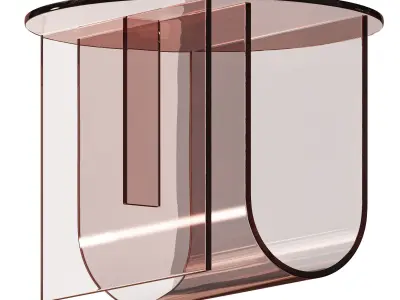 Living Room Acrylic Side Table 3D model