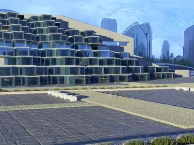 The Wall wooden toy block 3D model