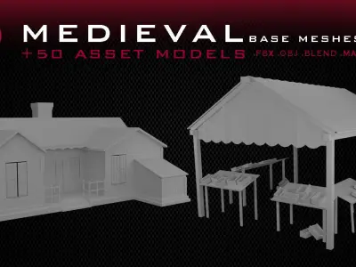  Medieval asset Low-poly 3D model