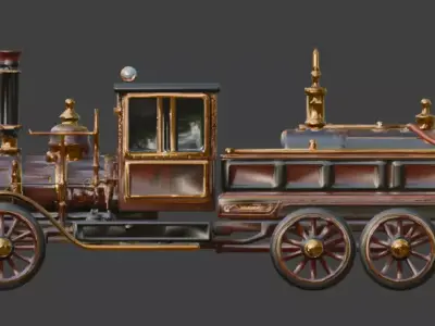 Steampunk Heavy Cargo Truck 3D Model Low-poly 3D model