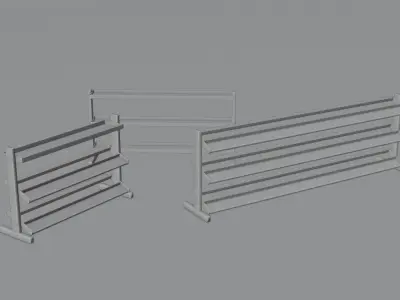 Weight Racks 4K and 2K Textures Low-poly 3D model