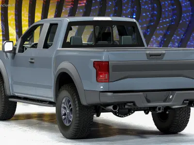 Pickup Truck Grey 3D model