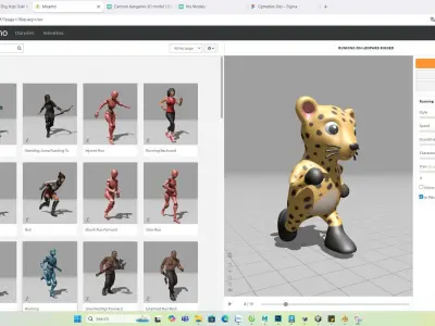 High-Quality 3D Cute Leopard - Animated for Games Low-poly 3D model