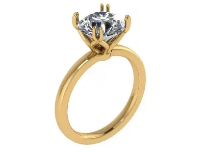 solitaire ring with twist criss cross head   3D print model