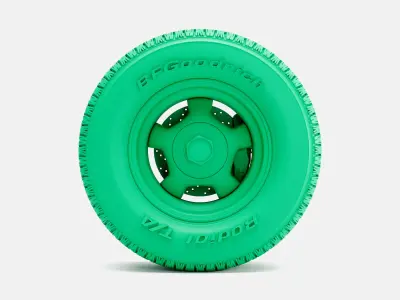 15x8 American Racing Hammer Wheel BFGoodrich Radial TA Tire  3D print model