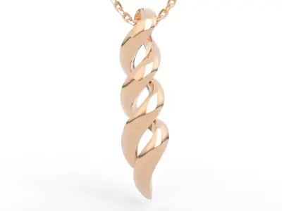 Stunning Triple Twist Spiral Pendant 3D print model