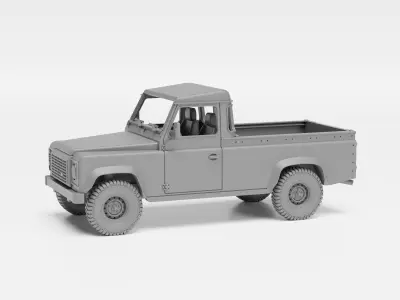 Land Rover Defender 110 Pickup - H0 scale car model kit 3D print model