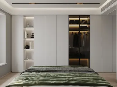 Bedroom interior scenes 3D model 22
