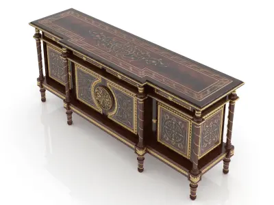 Luxury italian TV stand by Modenese 3D model