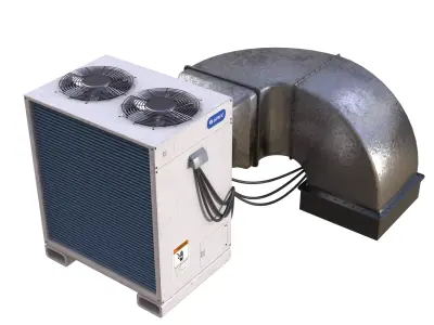 Rooftop Props Set 01 Low-poly 3D model