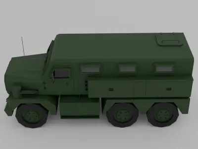 3D model low-poly MRAP Low-poly 3D model