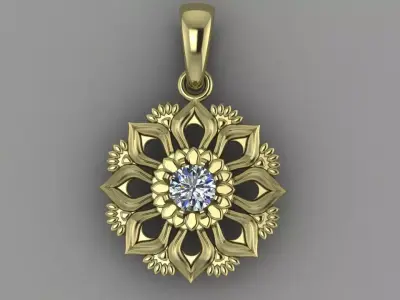 Mehendi pendant  3D print model