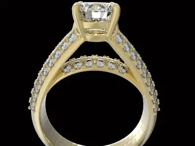 Ring cathedral gems  3D print model
