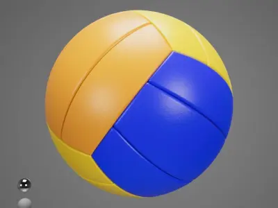 Volleyball Orange 3D model