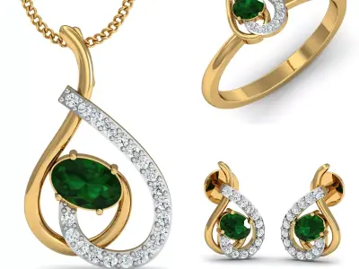 Diamond Locket Set 3D print model 33