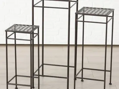 Wivenhoe Square Pedestal Plant Stand 3D model