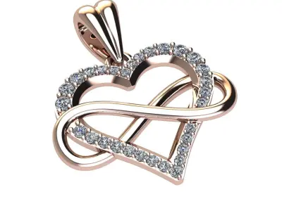 Pendant Infinity Love 3D print model