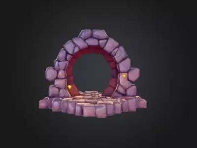 Mystic Stone Archway Low-poly 3D model