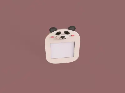 Cartoon Panda Frame  Low-poly 3D model