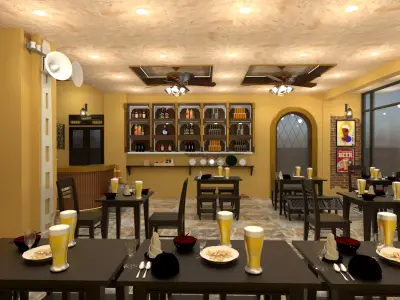 beer restaurant 3D model