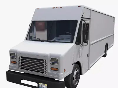 Freightliner P1200 step van Low-poly 3D model