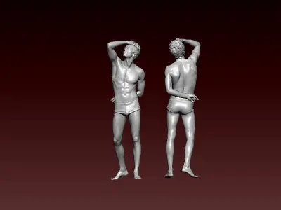  Muscular man - statue - 3D print 3D print model