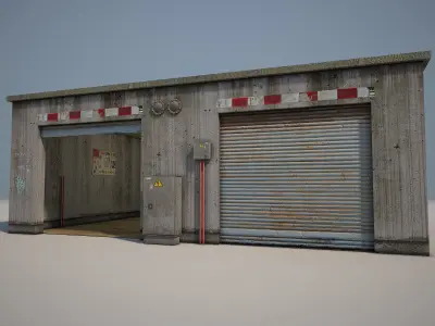 Garage cabinet with drawers on wheels Low-poly 3D model