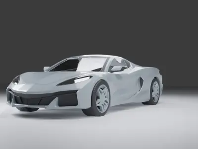 2025 corvette  Low-poly 3D model