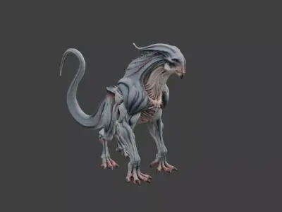 Spectral Beast Low-poly 3D model
