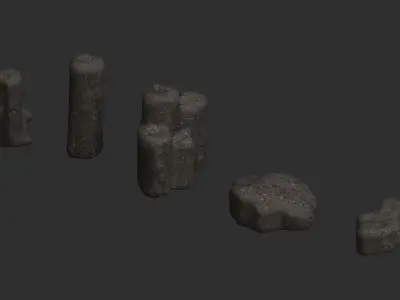 Rock Set 01 - Base Free low-poly 3D model