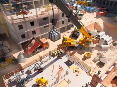 Construction Low-poly 3D model