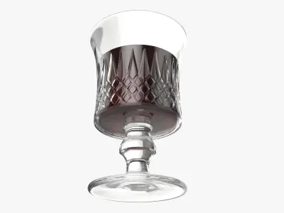 Glass goblet 01 3D model