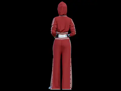 Woman Sportswear 3D Model  Low-poly 3D model