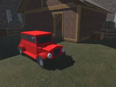 Classic Car Low Poly Free low-poly 3D model