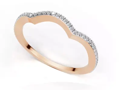 AV 739 Diamond Womens Wedding Ring 3D print model