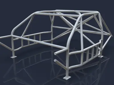 Roll cage V2 - nascar style 3D model