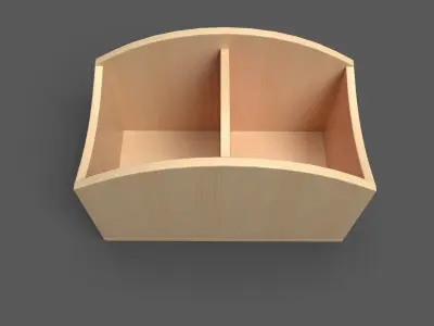 Small Album Bin Single Low-poly 3D model