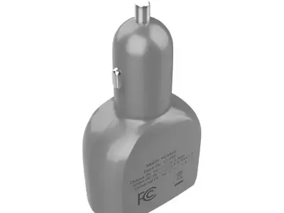 STUFFCOOL CAVGE SIL VOYAGE USB CAR CHARGER SILVER 3D model