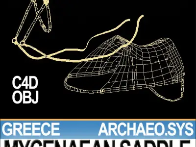 Saddle Greek Mycenaean Bridle Harness 3D model