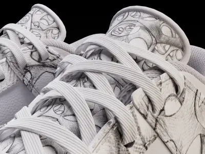 Custom Sneakers Low-poly 3D model