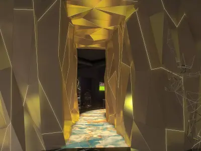 Modern Cigar Lounge and Cafe Bar Interior 3D Model 3D model