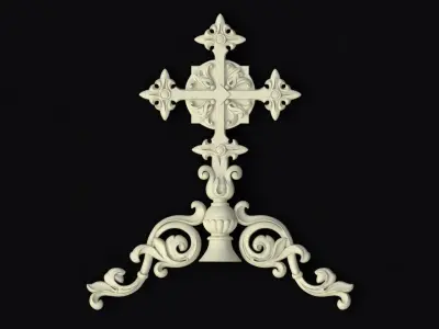Central decor ornament for furniture 3D model 908