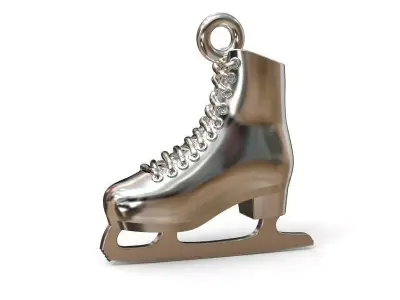 Women Jewelry Pendant Figure Skate 3dm stl ztl obj 3D print model