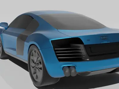 AUDI R8 3D Model Sports Car - Super Car - Hyper Car  3D model