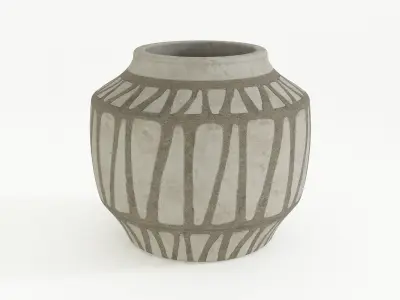 Mid-Century Vintage Vase 3D model