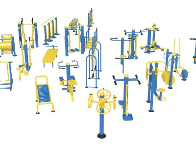 Outdoor Fitness Collection 3D model purchase