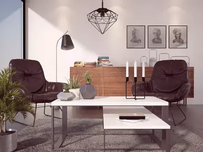 Interior V-ray 3D model 3D model