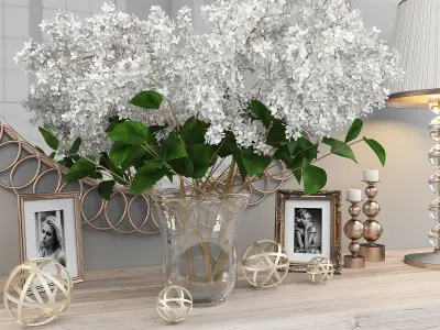 Decorative set-26 Low-poly 3D model