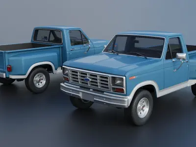 Pickup Truck F-150 Flareside 1983  3D print model