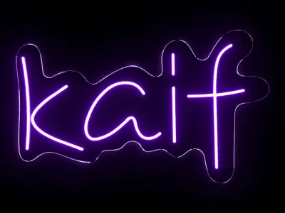 Kaif Neon Sign 3D model